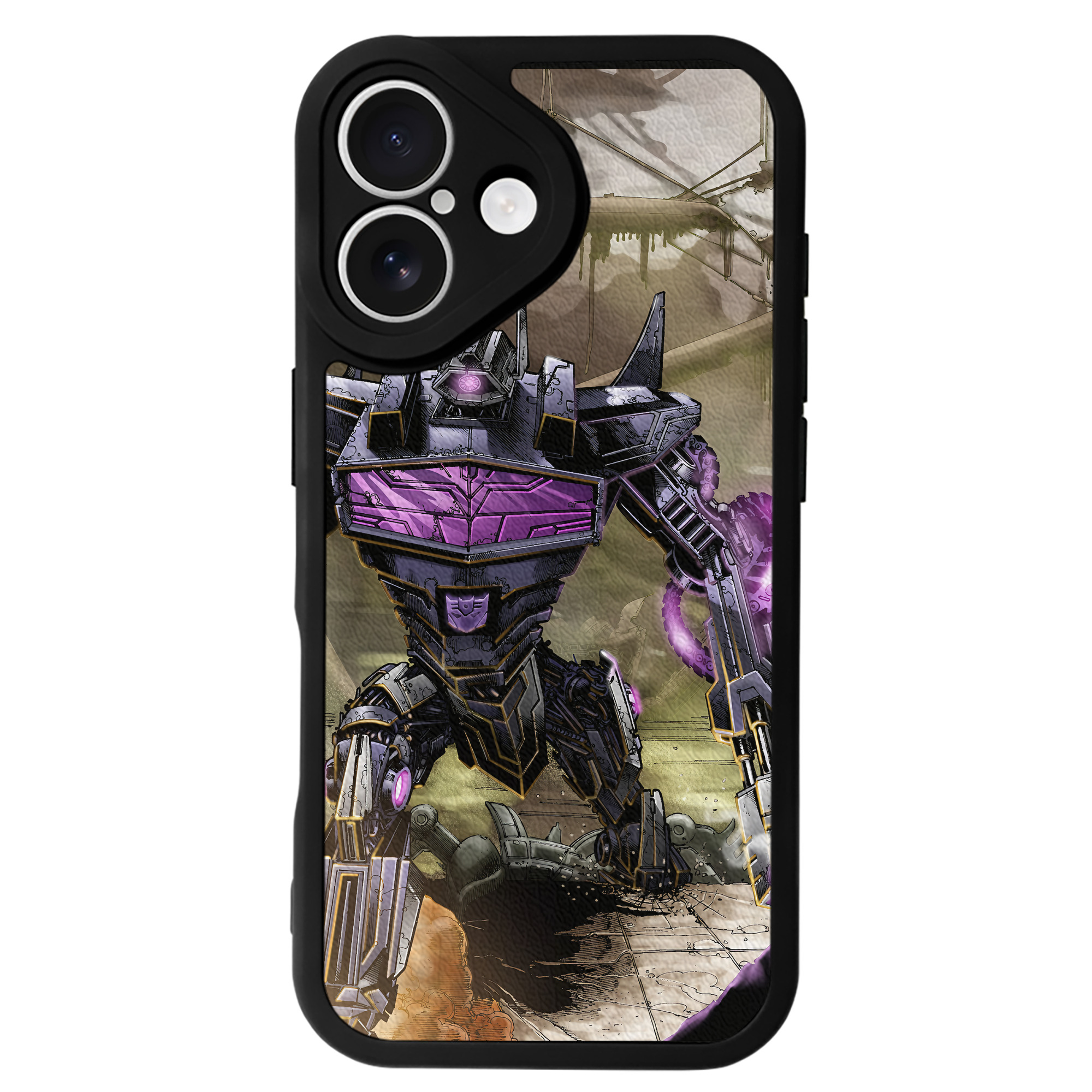 （画像用） Transformers トランスフォーマー 【iPhone 16シリーズ対応】シリコンスマホケース（レザー調） 材質：シリコン